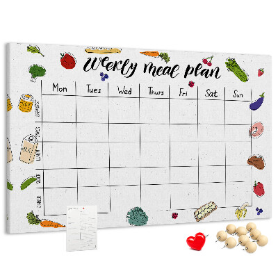 Kurkbord maaltijdplan voor de hele week