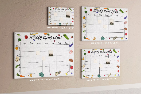 Kurkbord maaltijdplan voor de hele week