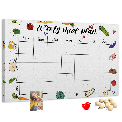 Kurkbord maaltijdplan voor de hele week