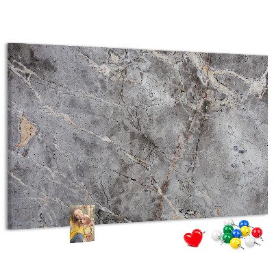 Prikbord met elegant grijs marmerpatroon
