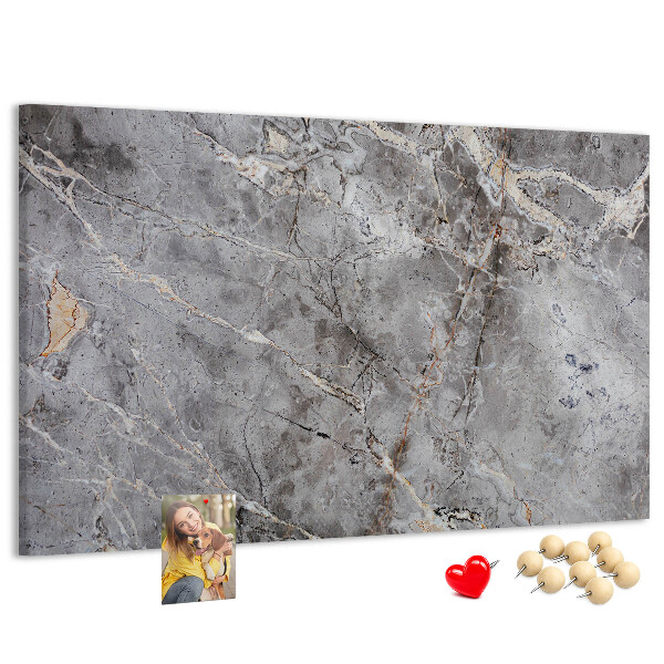 Prikbord met elegant grijs marmerpatroon