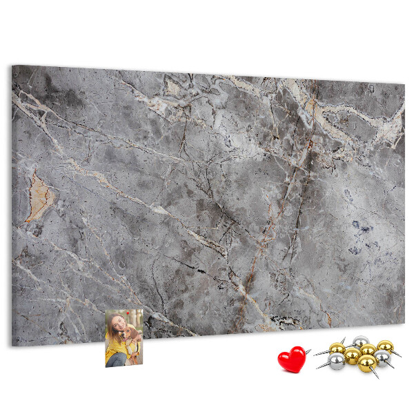 Prikbord met elegant grijs marmerpatroon