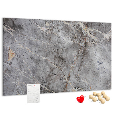 Prikbord met elegant grijs marmerpatroon