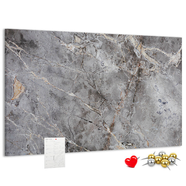 Prikbord met elegant grijs marmerpatroon