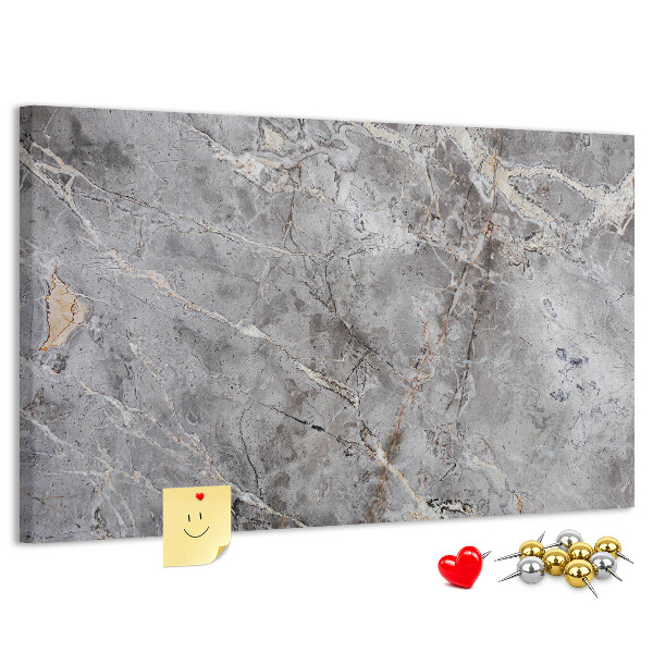 Prikbord met elegant grijs marmerpatroon