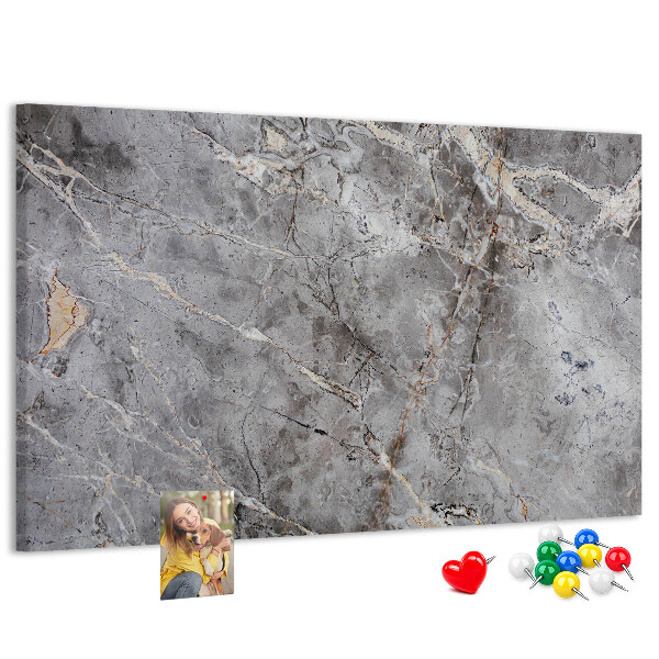 Prikbord met elegant grijs marmerpatroon