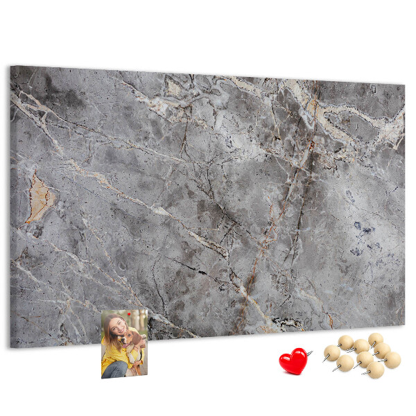 Prikbord met elegant grijs marmerpatroon