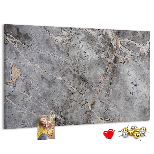 Prikbord met elegant grijs marmerpatroon