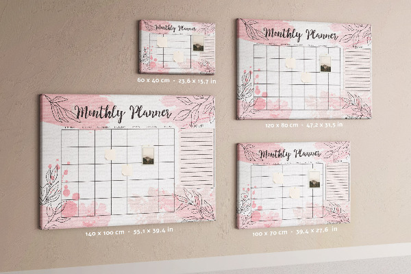 Prikbord met pastelkleurige bladeren en verfspatten