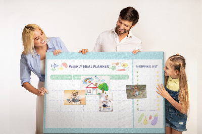 Kurkbord maaltijdplanner voor de hele week