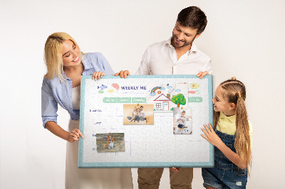 Maaltijdplanner prikbord voor elke week