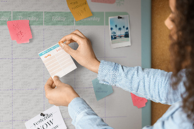 Maaltijdplanner prikbord voor elke week