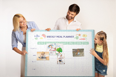 Maaltijdplanner prikbord voor elke week