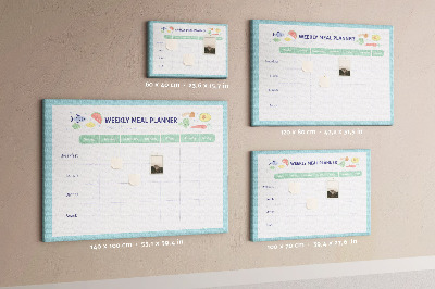 Maaltijdplanner prikbord voor elke week