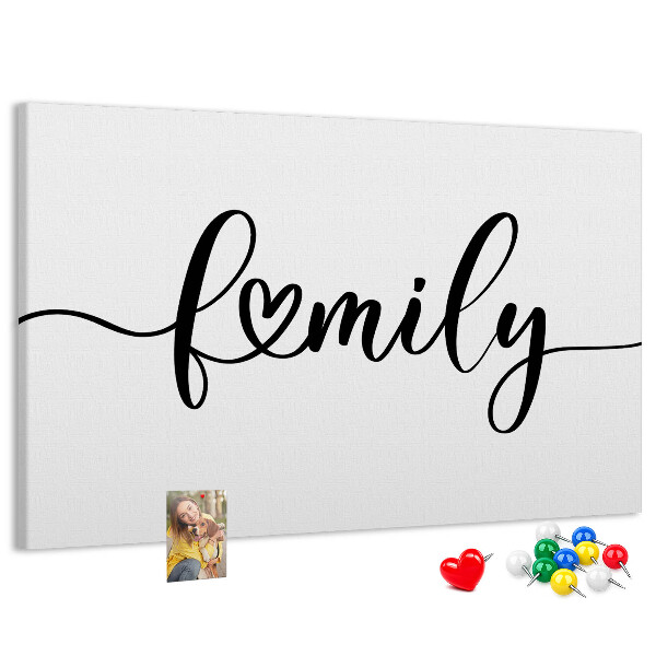Prikbord familiebanden in elegante stijl