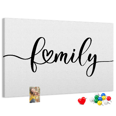 Prikbord familiebanden in elegante stijl