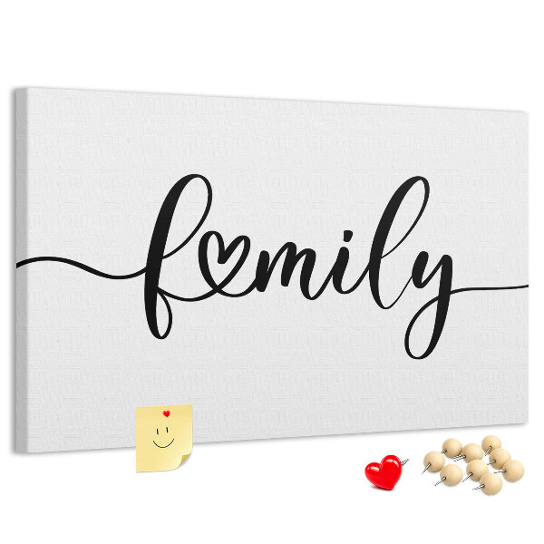 Prikbord familiebanden in elegante stijl
