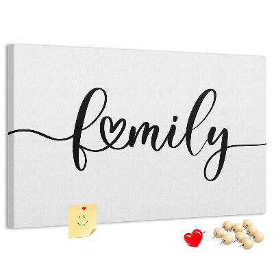 Prikbord familiebanden in elegante stijl