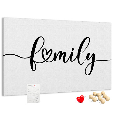 Prikbord familiebanden in elegante stijl
