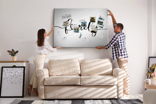 Prikbord familiebanden in elegante stijl