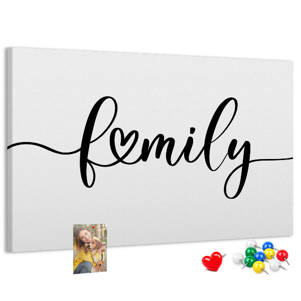 Prikbord familiebanden in elegante stijl