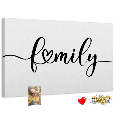 Prikbord familiebanden in elegante stijl