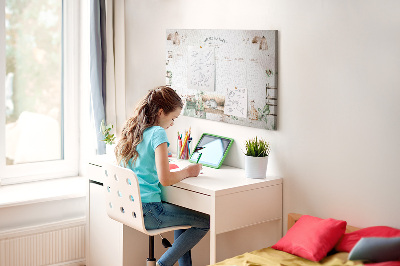 Weekplanner van kurk in huiselijke stijl
