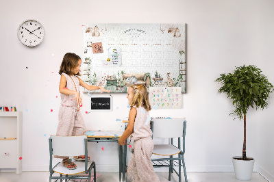 Weekplanner van kurk in huiselijke stijl