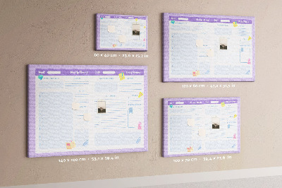 Kurkbord weekplanner met kleurrijke accenten