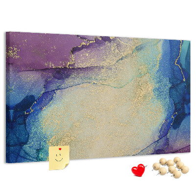 Prikbord met abstract patroon in verschillende blauwtinten