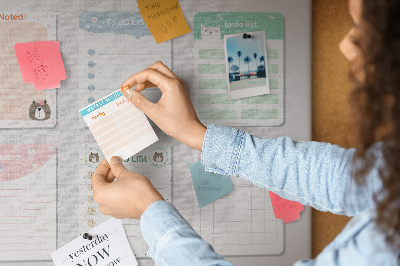 Prikbord kleurrijke notitieboekjes met een dierenmotief