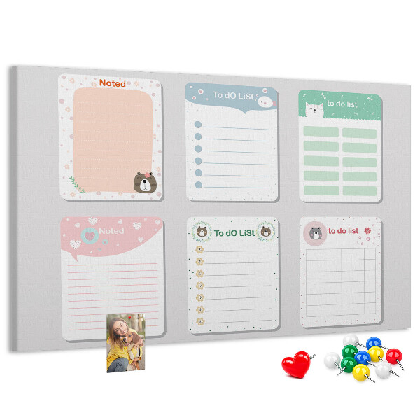 Prikbord kleurrijke notitieboekjes met een dierenmotief