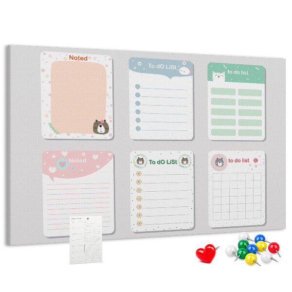Prikbord kleurrijke notitieboekjes met een dierenmotief