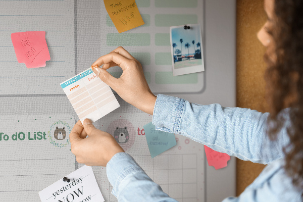 Prikbord kleurrijke notitieboekjes met een dierenmotief