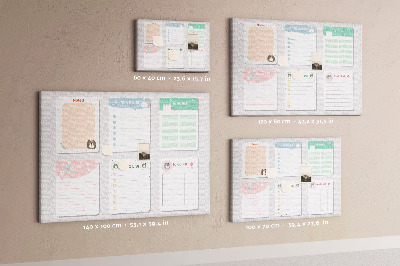 Prikbord kleurrijke notitieboekjes met een dierenmotief