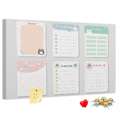 Prikbord kleurrijke notitieboekjes met een dierenmotief
