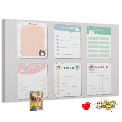 Prikbord kleurrijke notitieboekjes met een dierenmotief
