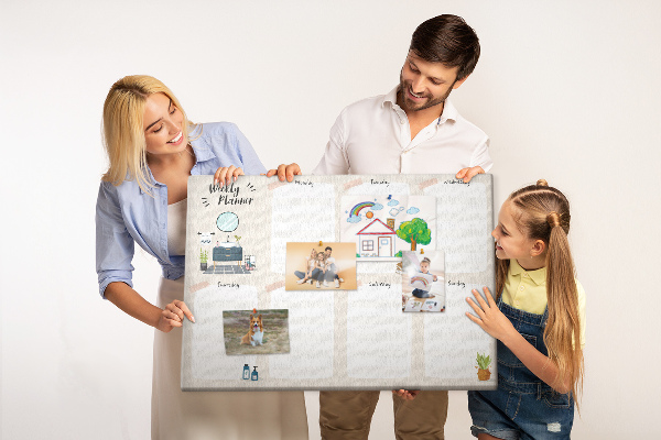 Kurkbord weekplanner met een minimalistisch design