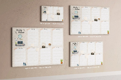 Kurkbord weekplanner met een minimalistisch design