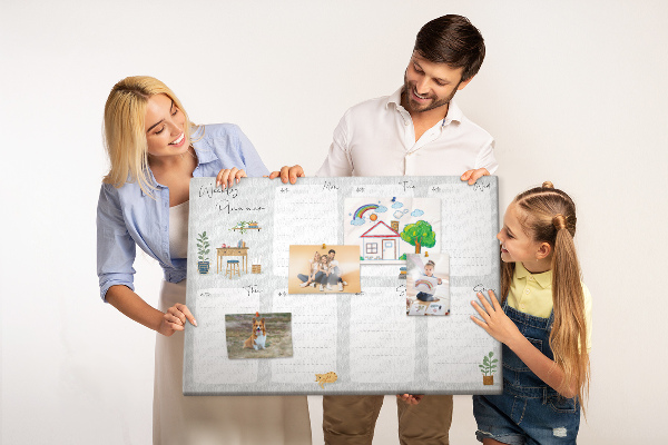 Prikbord weekplanner met plantenaccenten