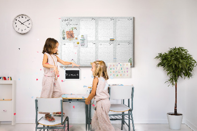 Prikbord weekplanner met plantenaccenten