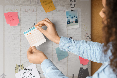 Weekplanner met bosdieren