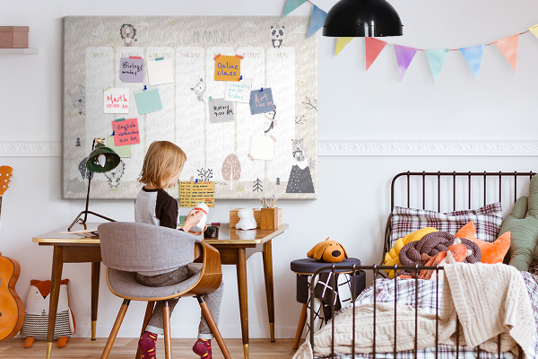 Weekplanner met bosdieren