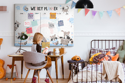 Weekplanner met vrolijke wasberen