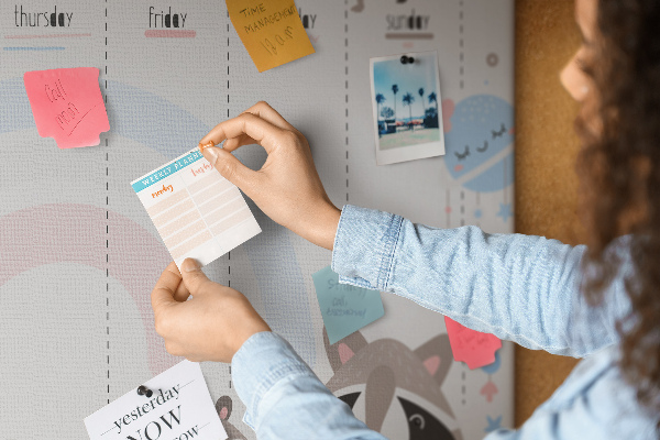 Weekplanner met vrolijke wasberen