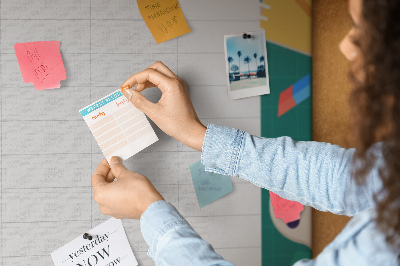 Prikbord creatief weekplan met kleurrijke accenten