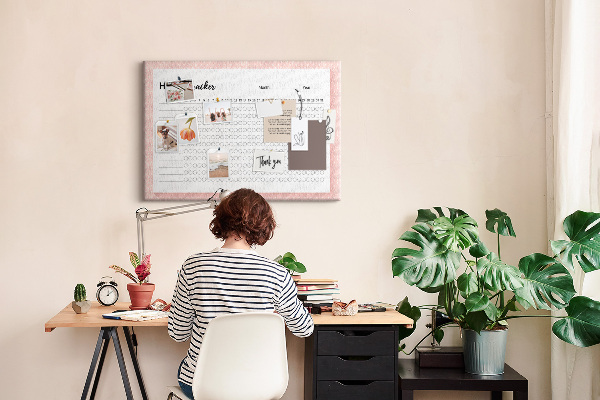 Prikbord met gekleurde achtergronden voor het bijhouden van gewoontes