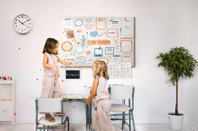 Prikbord kleurrijk droombord met notities