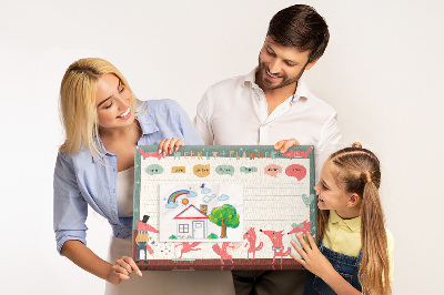 Kurkbord met retro dierenprint weekplanner