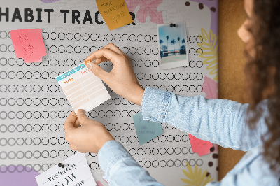 Kurkbord tropisch patroon met bladeren en stippen
